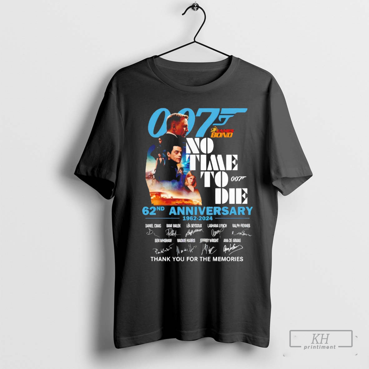 007 James Bond no time to die 62nd anniversary 1962-2024 shirt
