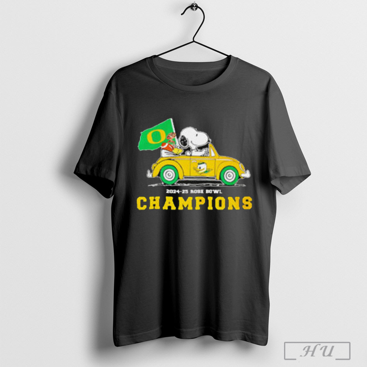 Snoopy X Oregon Ducks 2024 25 Rose Bowl Champions T Shirt