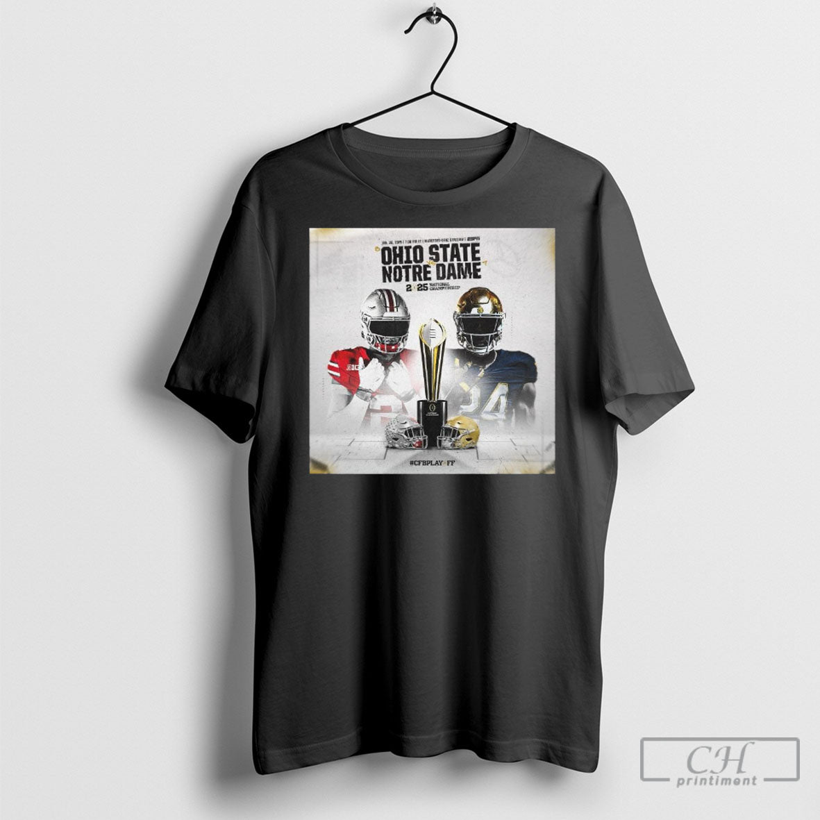 Ohio State Buckeyes Vs Notre Dame Fighting Irish 2025 National Championship Jan 20 2025 Cfb Playoff Shirts