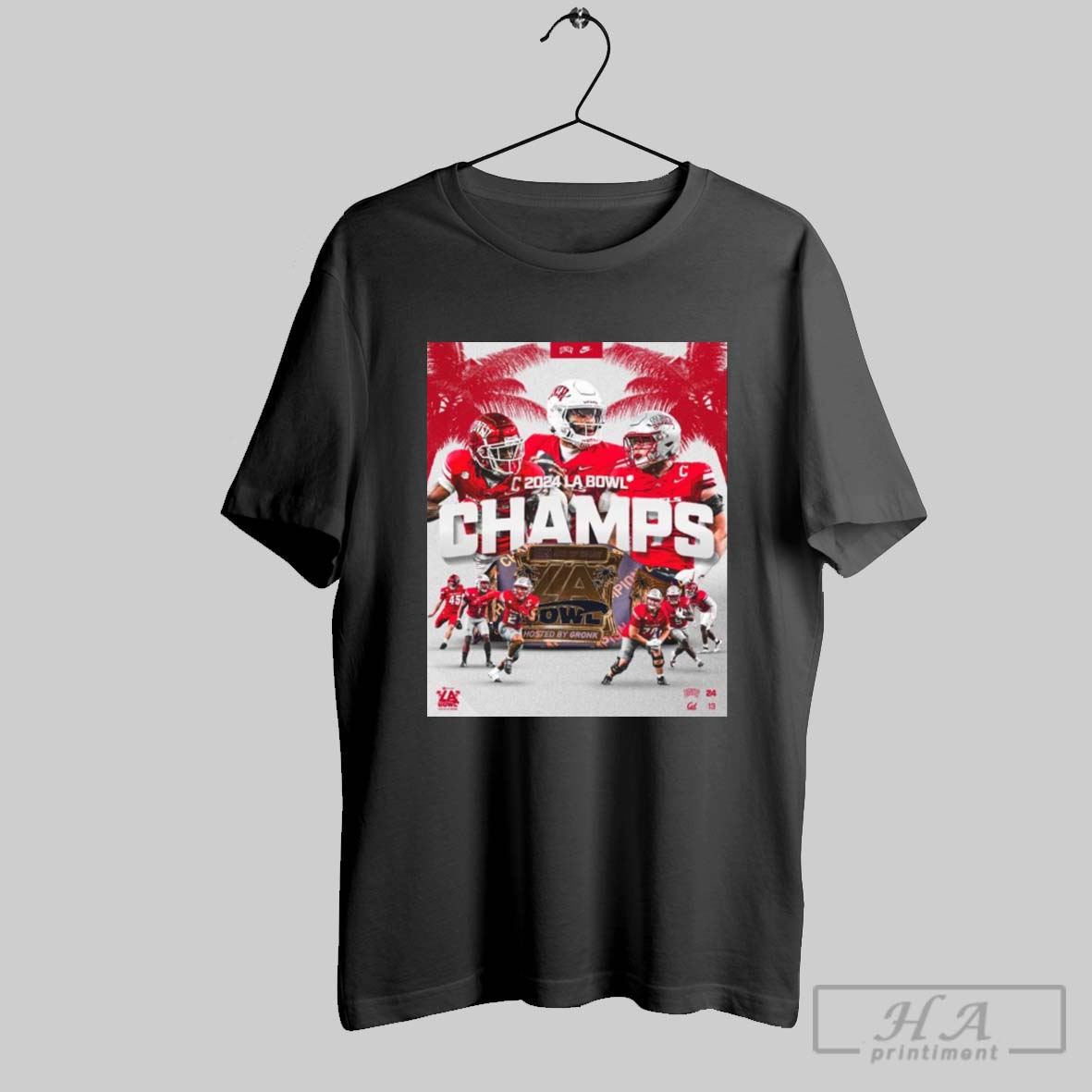 Poster Unlv Rebels Vs California Golden Bears 24 13 Score 2024 La Bowl Champions T Shirt