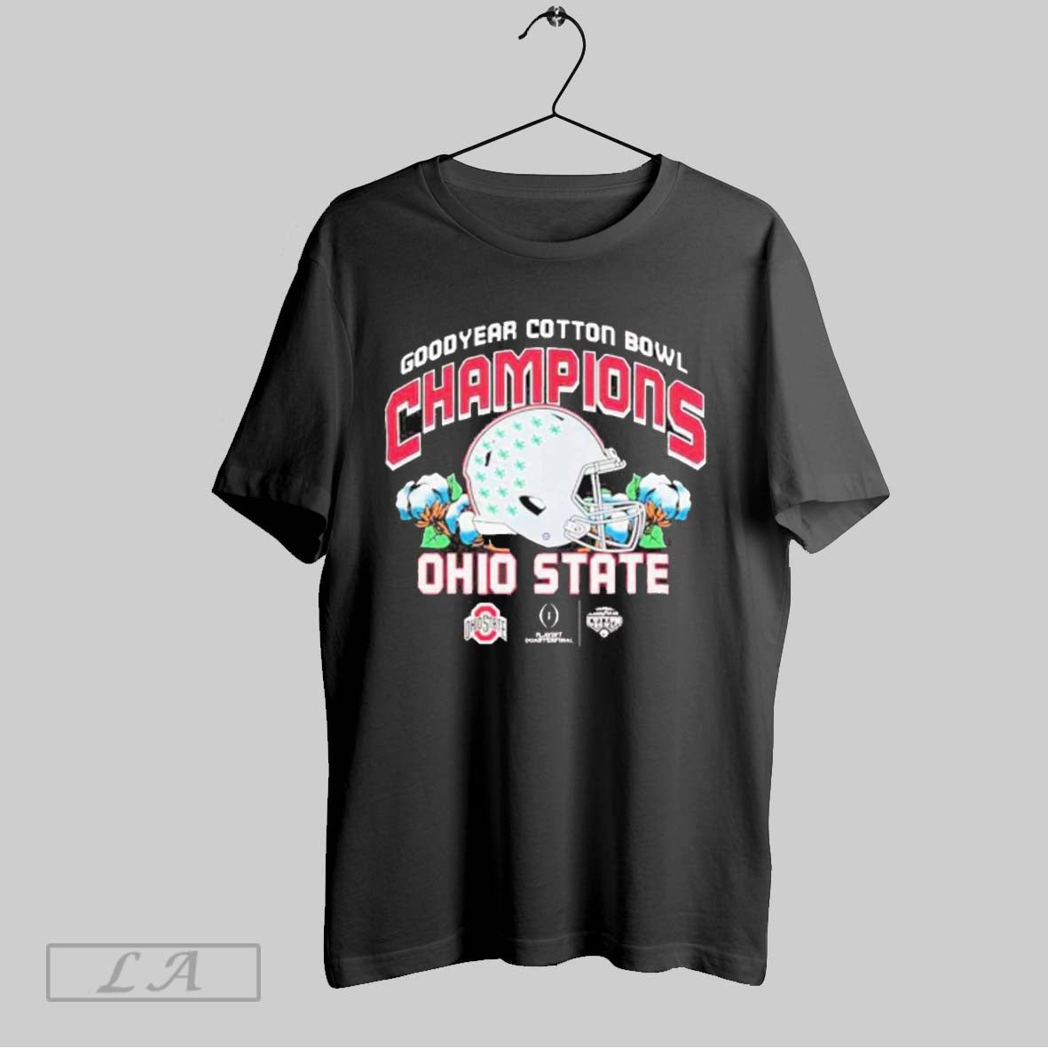 Ohio State Buckeyes 2025 Goodyear Cotton Bowl Champions Helmet Shirt