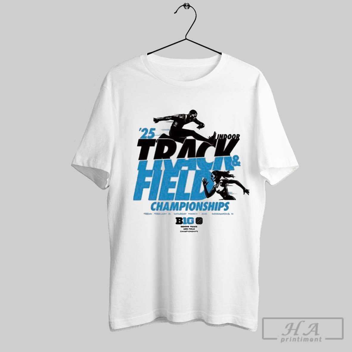Big Ten 2025 Mens Womens Indoor Track Field Championship Indianapolis In T Shirt