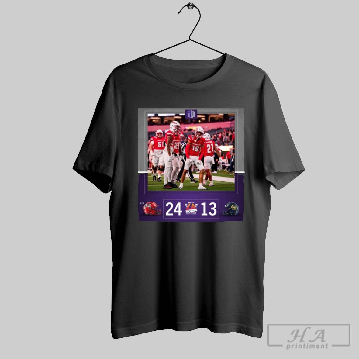 2024 La Bowl Champions Unlv Rebels Wins 24 13 California Golden Bears Hosted By Gronk Poster T Shirt