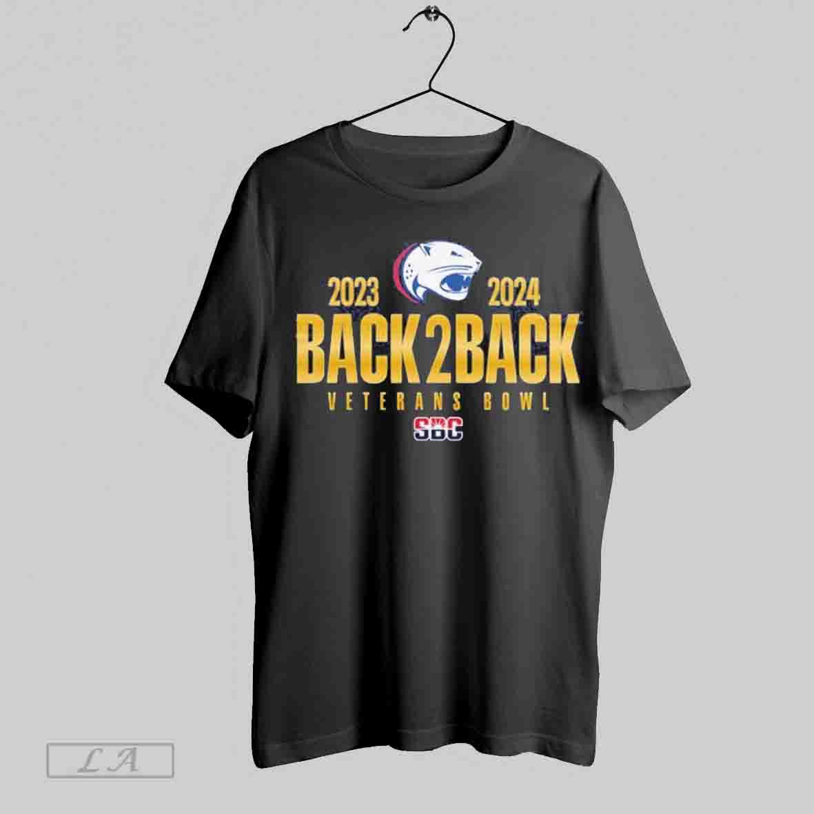 Official South Alabama Football Back To Back Veterans Bowl Champions 2024 T Shirt