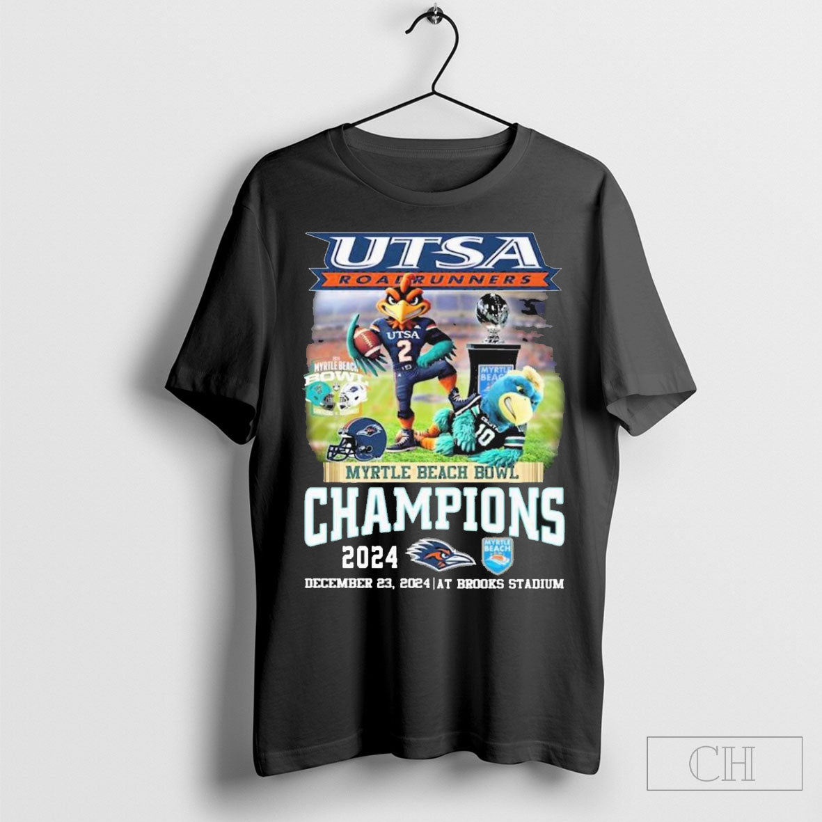 Officialutsa Roadrunners Win Coastal Carolina Myrtle Beach Bowl Champions Dec 23 2024 At Brooks Stadium Shirts