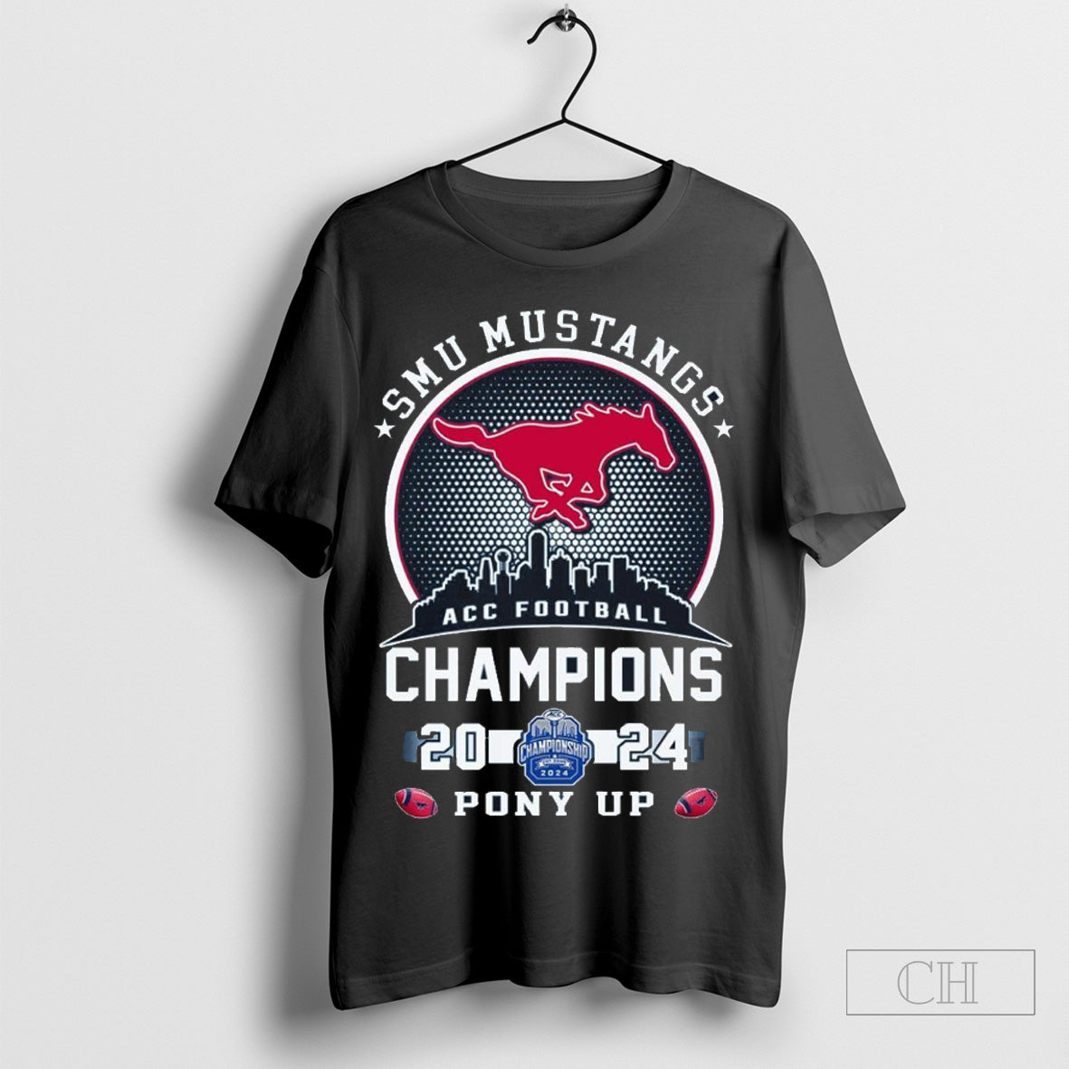 Smu Mustangs Acc Football Champions 2024 Pony Up Shirt