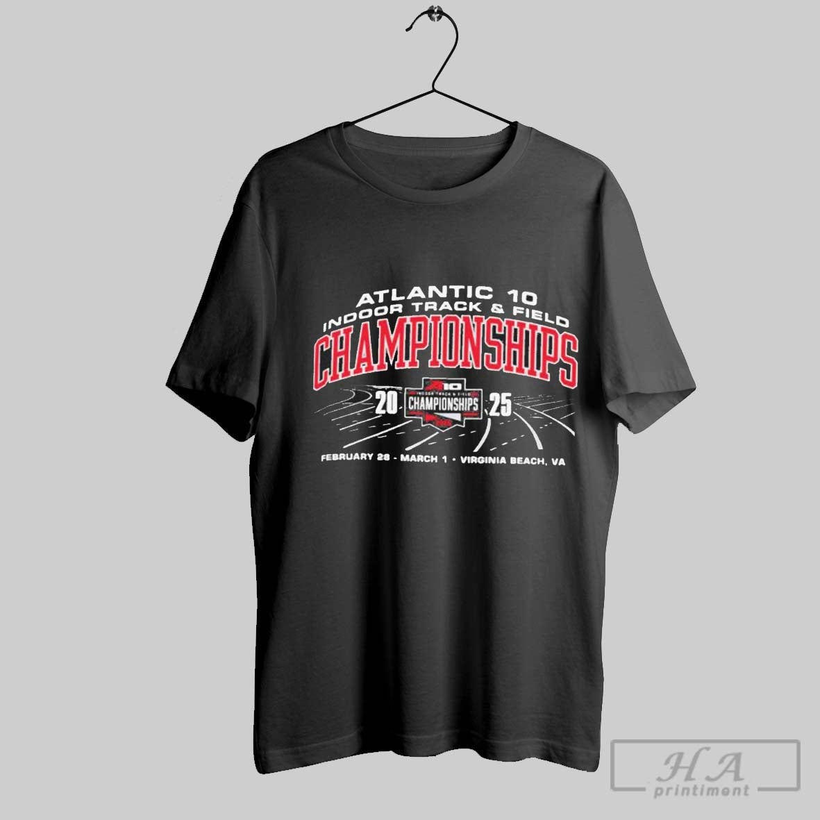 2025 Atlantic 10 Indoor Track Field Championship T Shirt