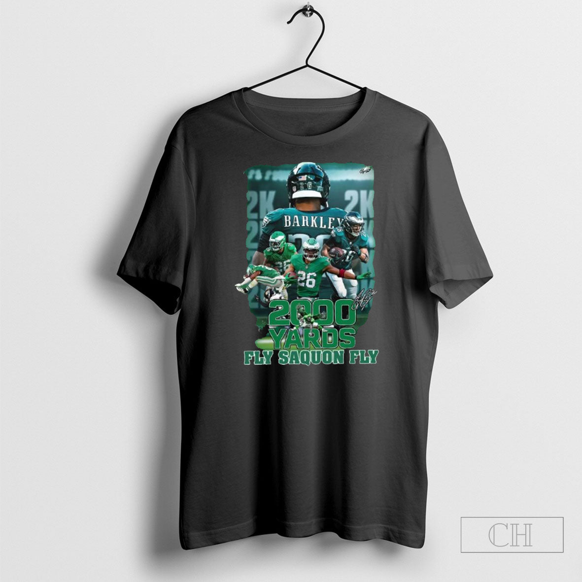 Saquon Barkley 2000 Yards Fly Saquon Fly Super Bowl Lix Champions Shirt