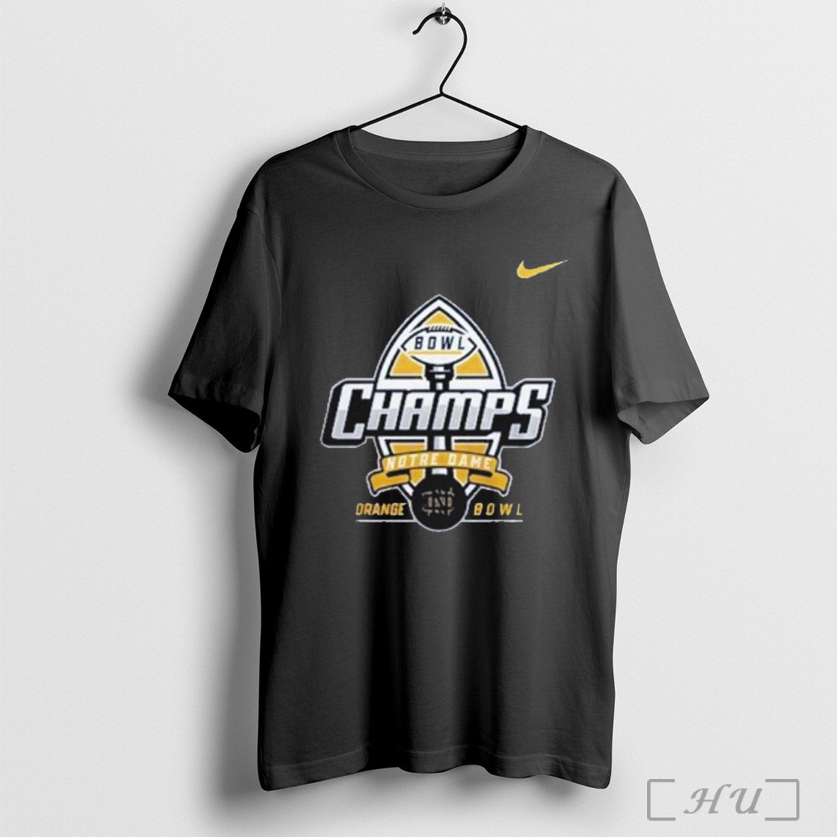 2025 Orange Bowl Champions Notre Dame Football Logo Nike Shirt