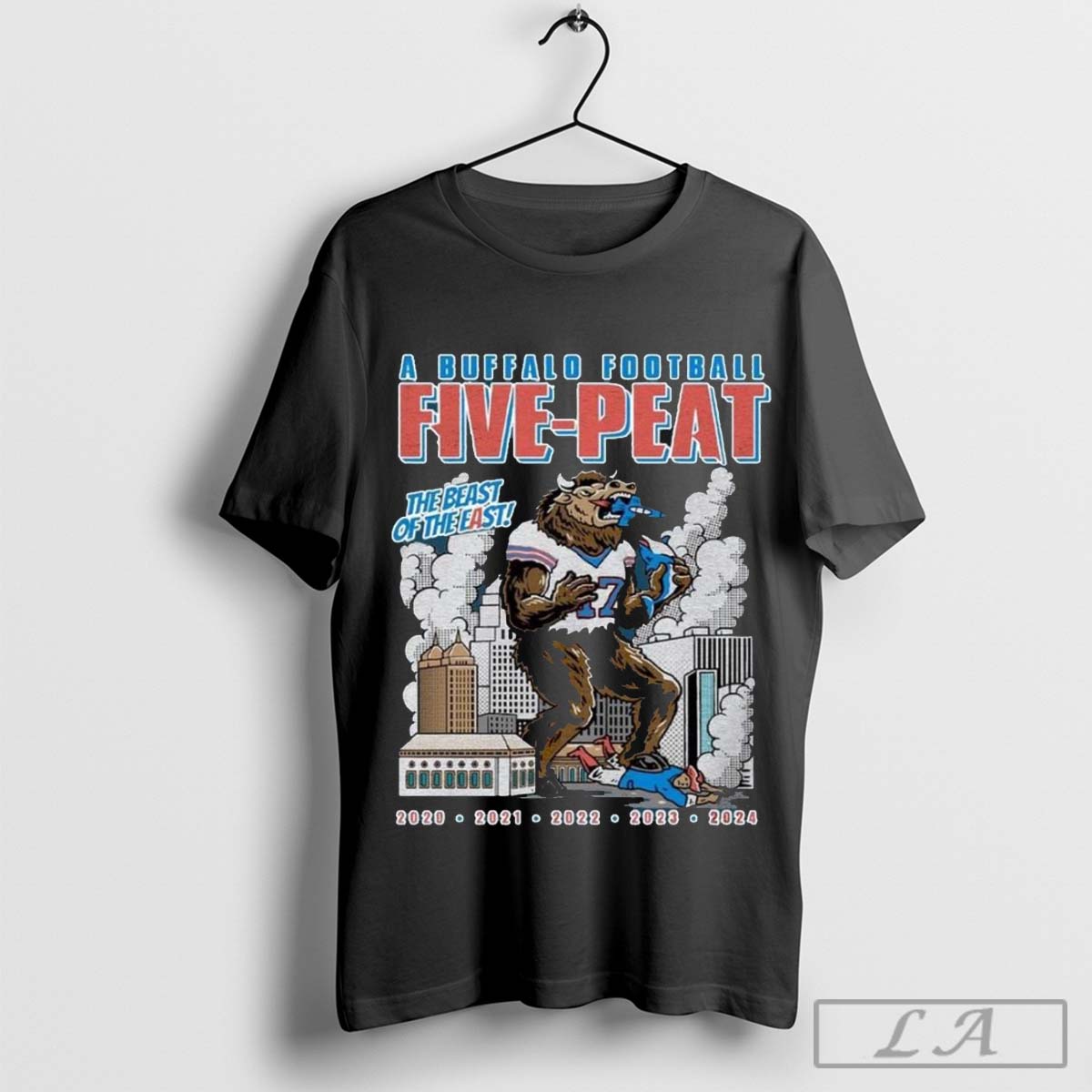Buffalo Bills Champions A Buffalo Football Five-Peat The Beast Of The East T-shirt