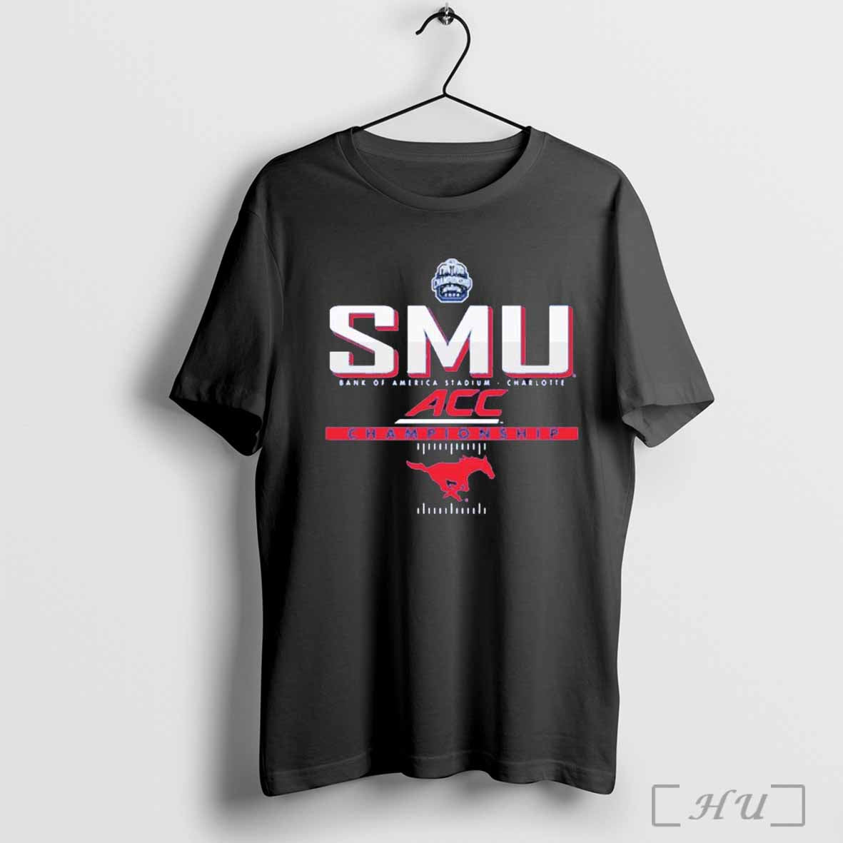 Official SMU Mustangs 2024 ACC Football Championship Bound Charlotte Shirt