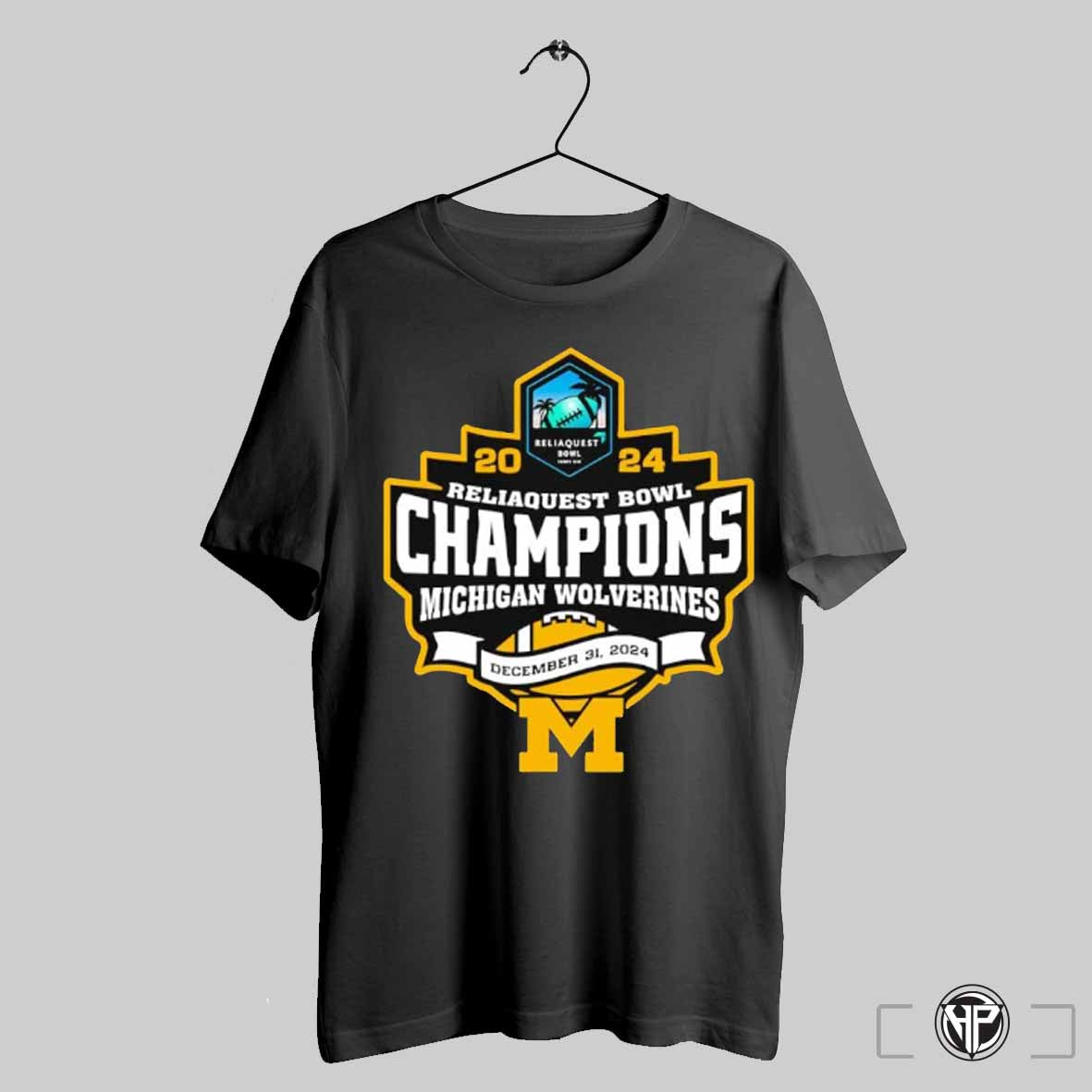 2024 Reliaquest Bowl Champions Michigan Wolverines Logo Shirt Trendy Sweatshirt