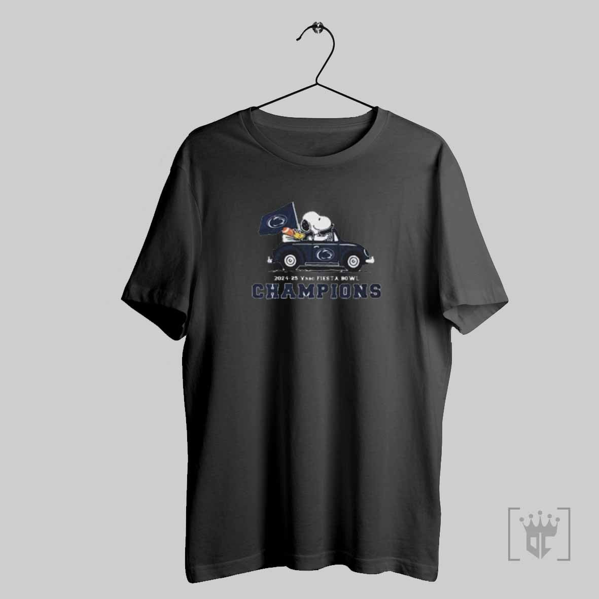 Official Snoopy Driving Car Penn State Nittany Lions Vrbo Fiesta Bowl Champions 2024 2025 T Shirt