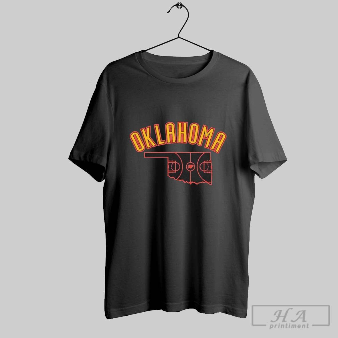 2024 25 Okc Thunder City Edition State Basketball Court T Shirt