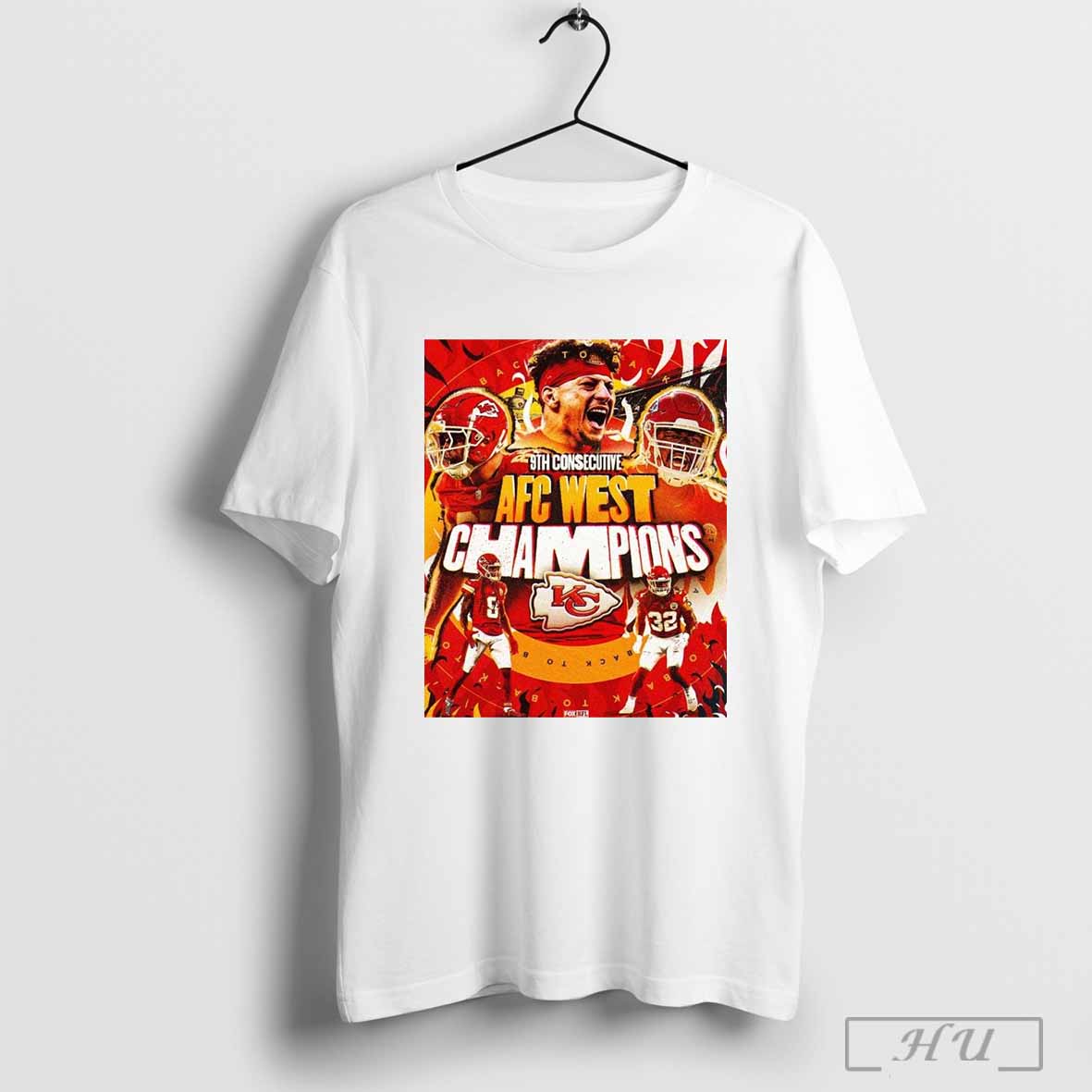Poster Kansas City Chiefs 9th In A Row Consecutive Afc West Champions T Shirt