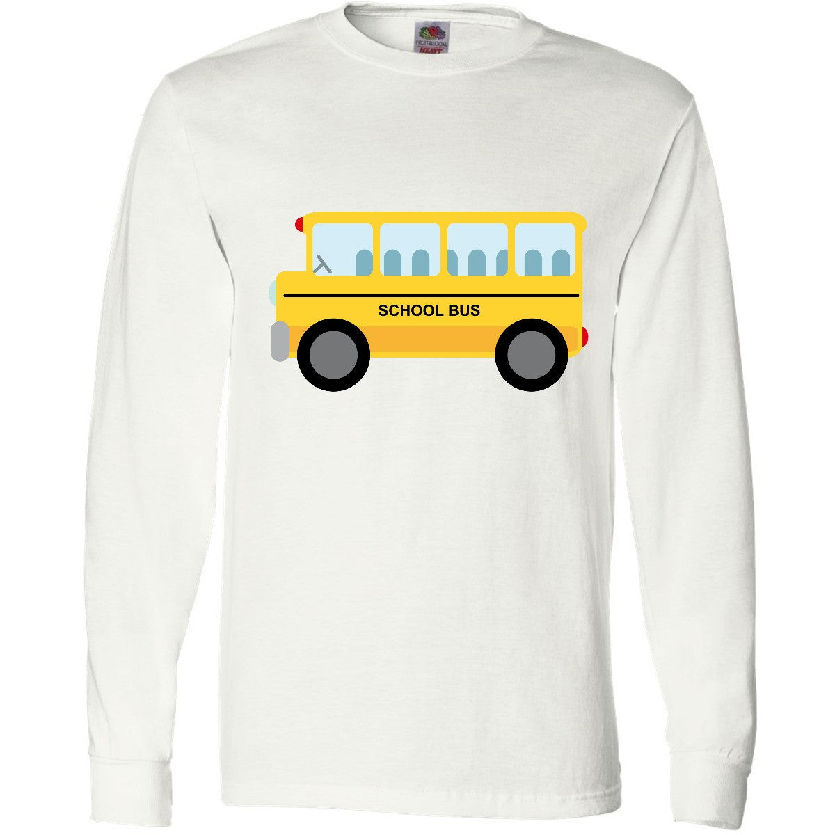 Inktastic School Bus Long Sleeve T-Shirt Back To Elementary Kindergarten Wheels