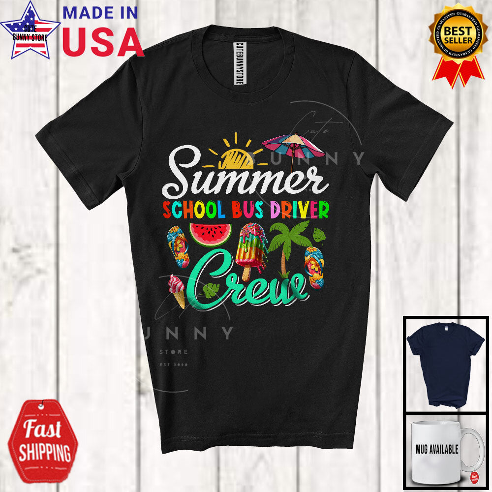Summer School Bus Driver Crew, Joyful Vacation Back To School Group T-Shirt