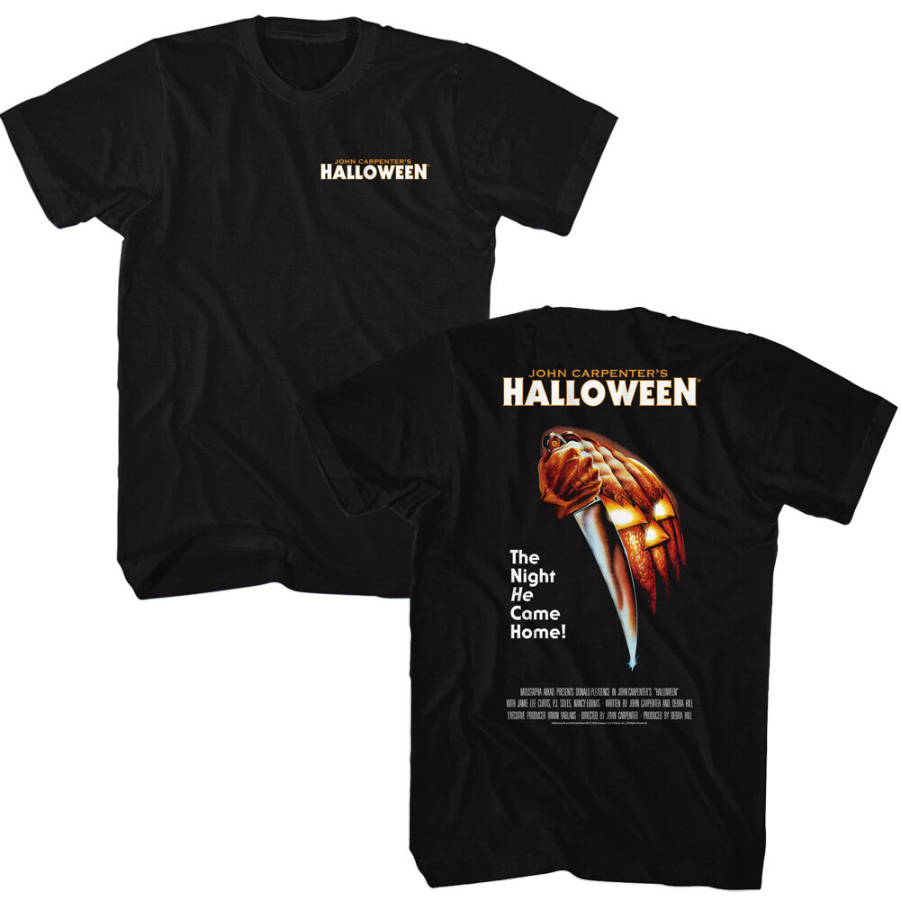 Halloween Horror Movie Poster The Night He Came Home Men's T Shirt