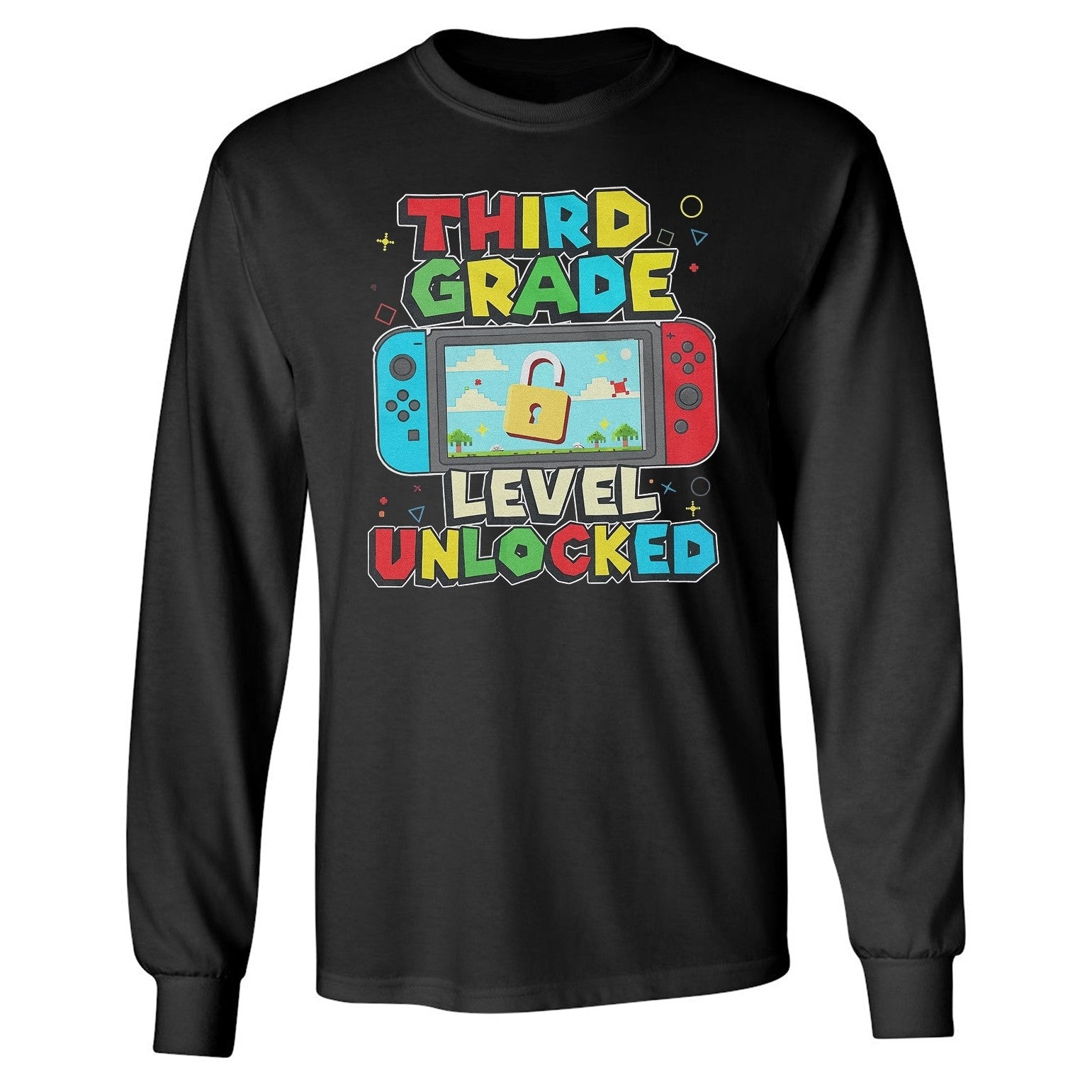 Third Grade Level Unlocked - Gaming Back To School Long Sleeve Tshirt