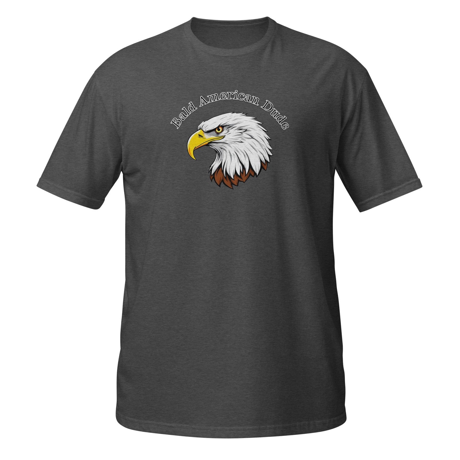 Bald American Dude Short-Sleeve Unisex T-Shirt Patriotic Eagle USA America Hair