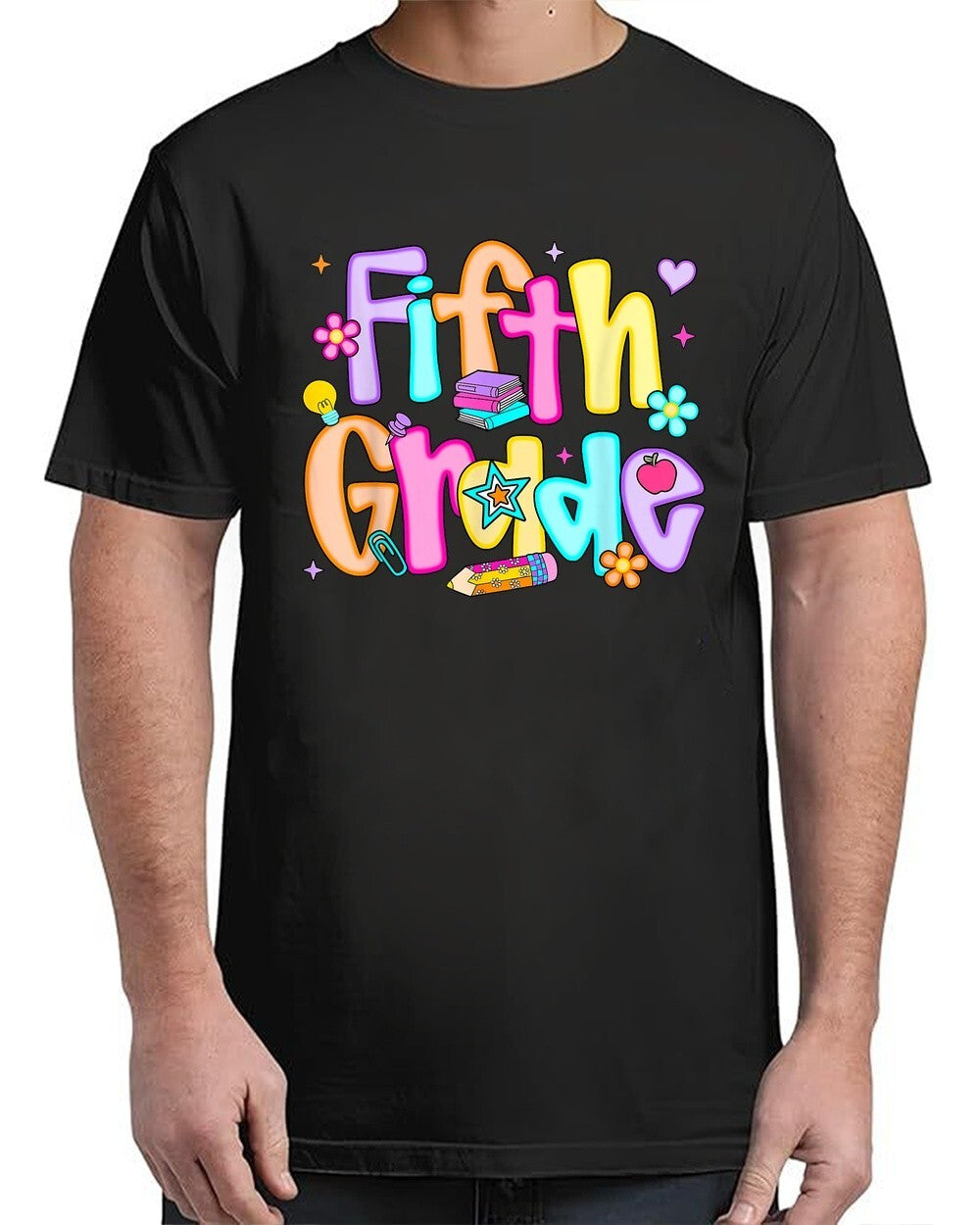 Back To School 5th Grade Teacher T-Shirt iconic adult S-4XL
