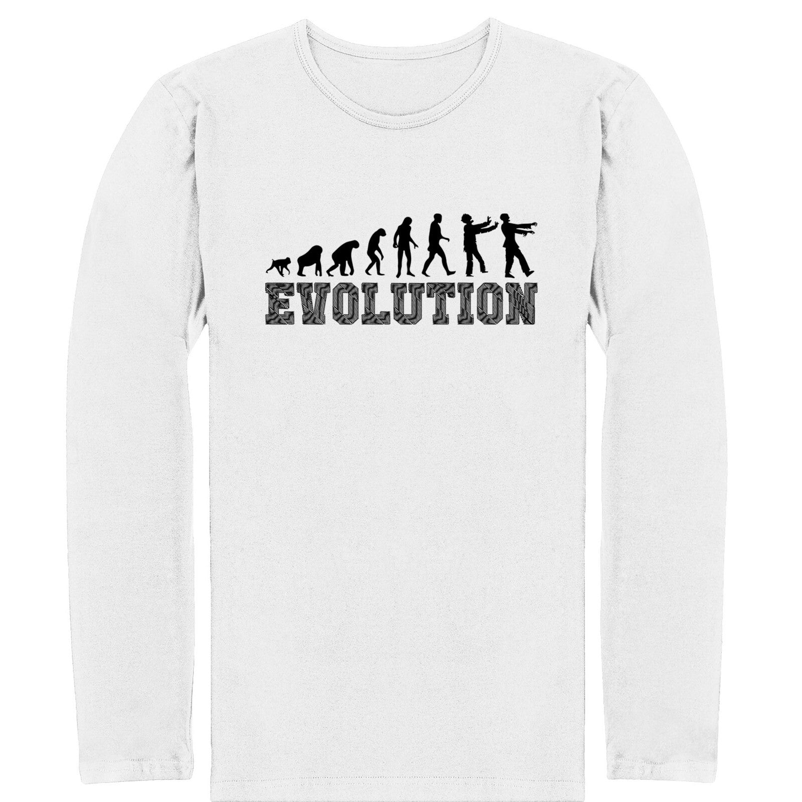 Zombie Evolution Long Sleeve Shirt Horror Undead Halloween Scary Long Sleeve Top