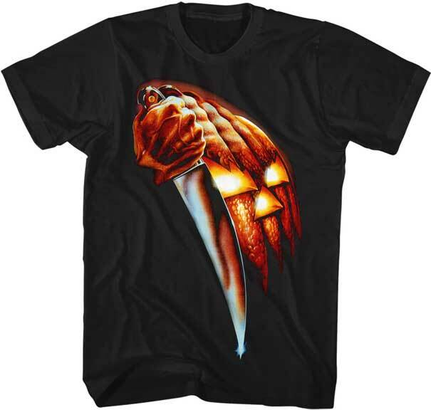 Halloween Horror Movie Michael Myers Pumpkin Bloody Knife Men's T Shirt