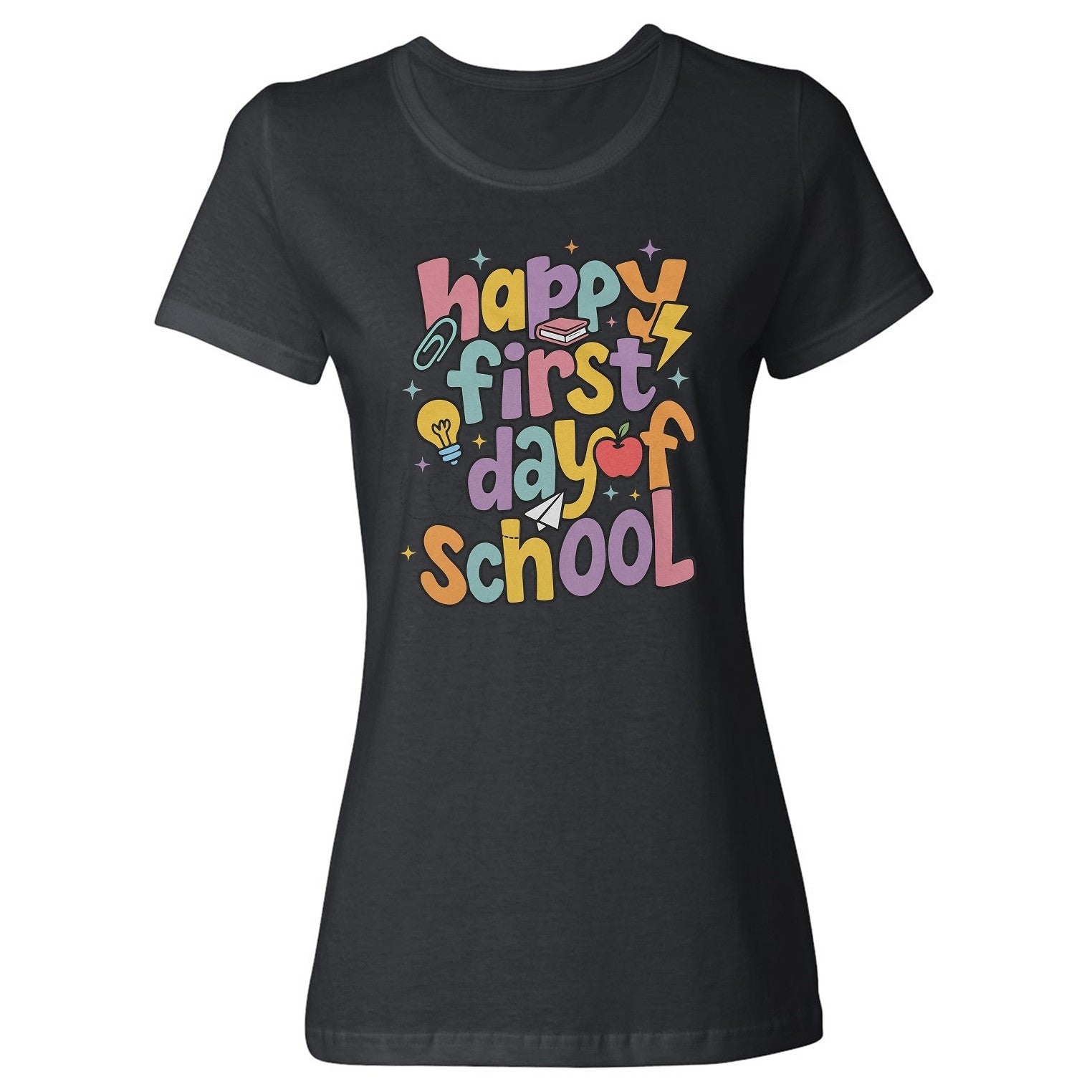 Back to School Design - Fun First Day Celebration Ladies' Crewneck T-Shirt