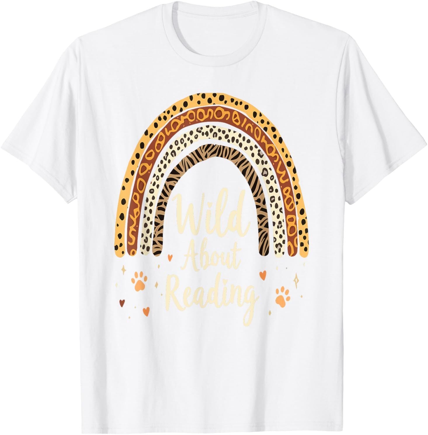 Wild About Reading - Teacher Back to School Rainbow Hoodie or T-Shirt