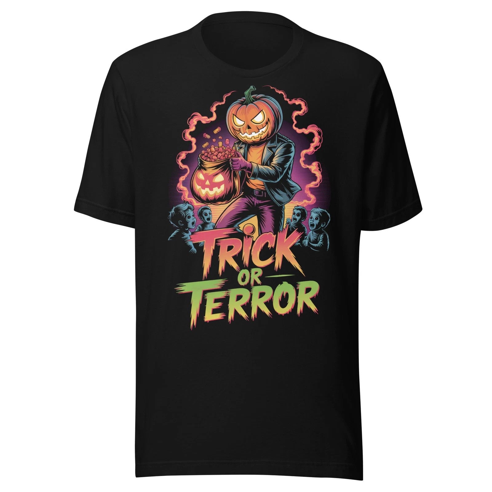 Halloween Party Spooky Scary Trick Or Treat Black T-Shirt