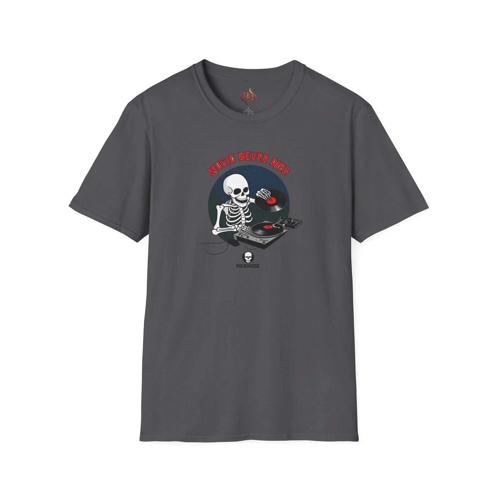 Skeleton Music Tee, Unisex Graphic T-Shirt, Music Lovers Gift, Halloween Horror