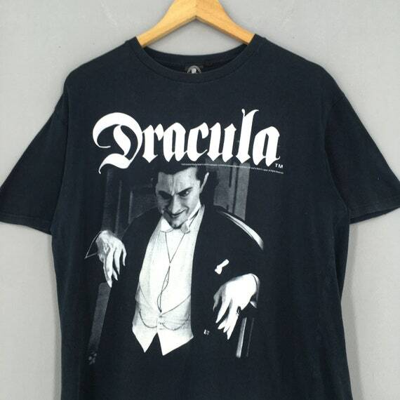 2000s Dracula Horror Movies T Shirt Basic black Unisex Horror Movie NH1373