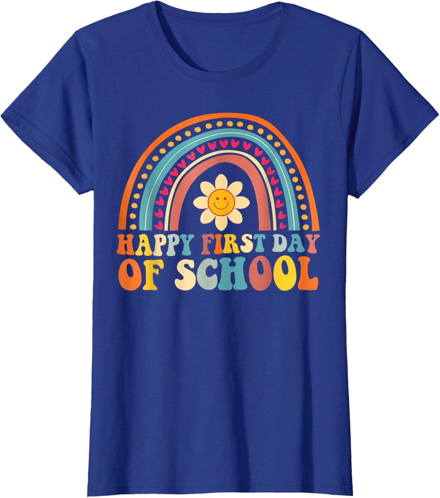 Happy First Day Of School For Teachers Back To School Ladies' Crewneck T-Shirt