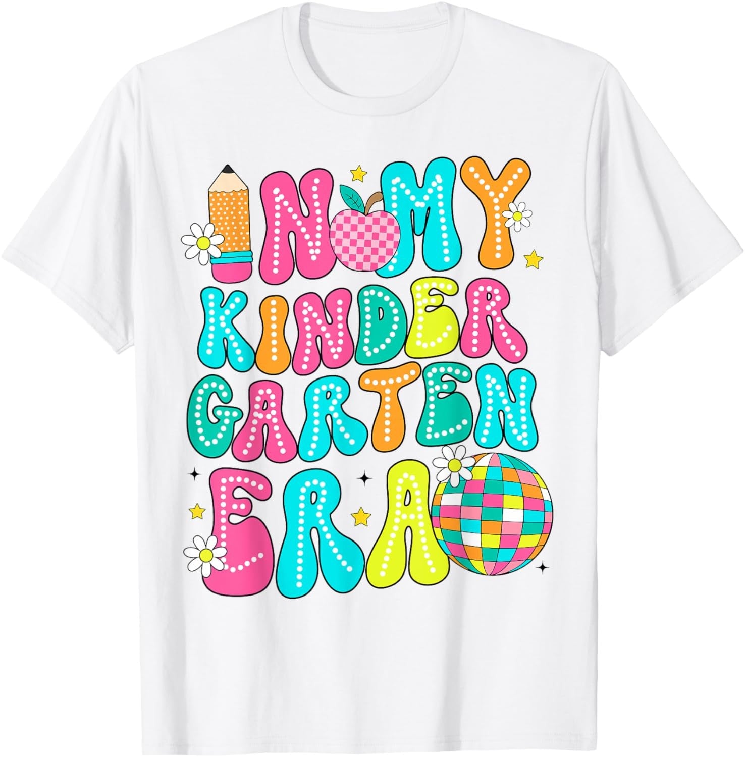 Back To School Groovy In My Kindergarten Era Disco Ball T-Shirt Hoodie
