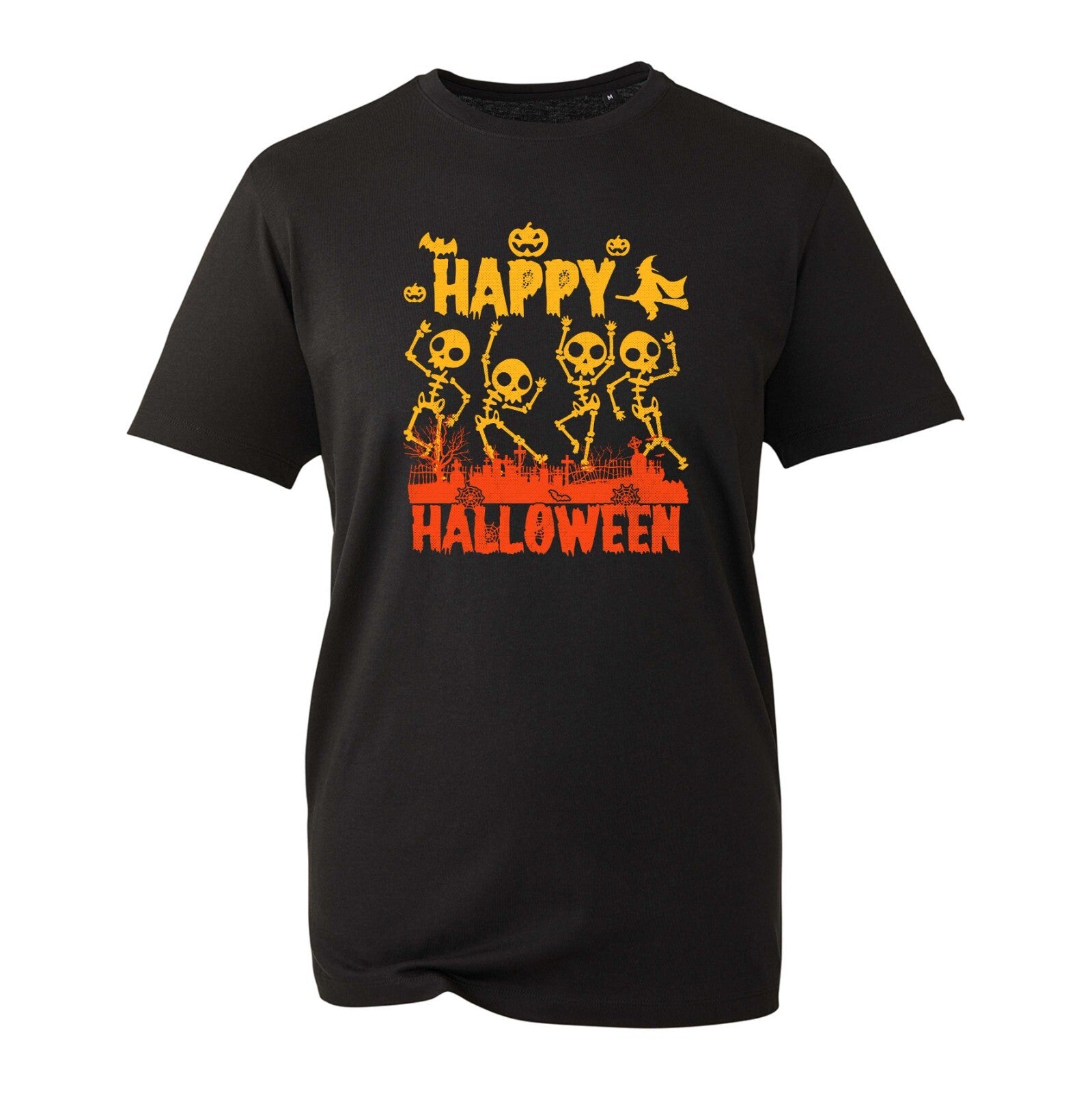 Skeleton Happy Halloween T-Shirt, Trick Or Treat Pumpkin Halloween Unisex Top