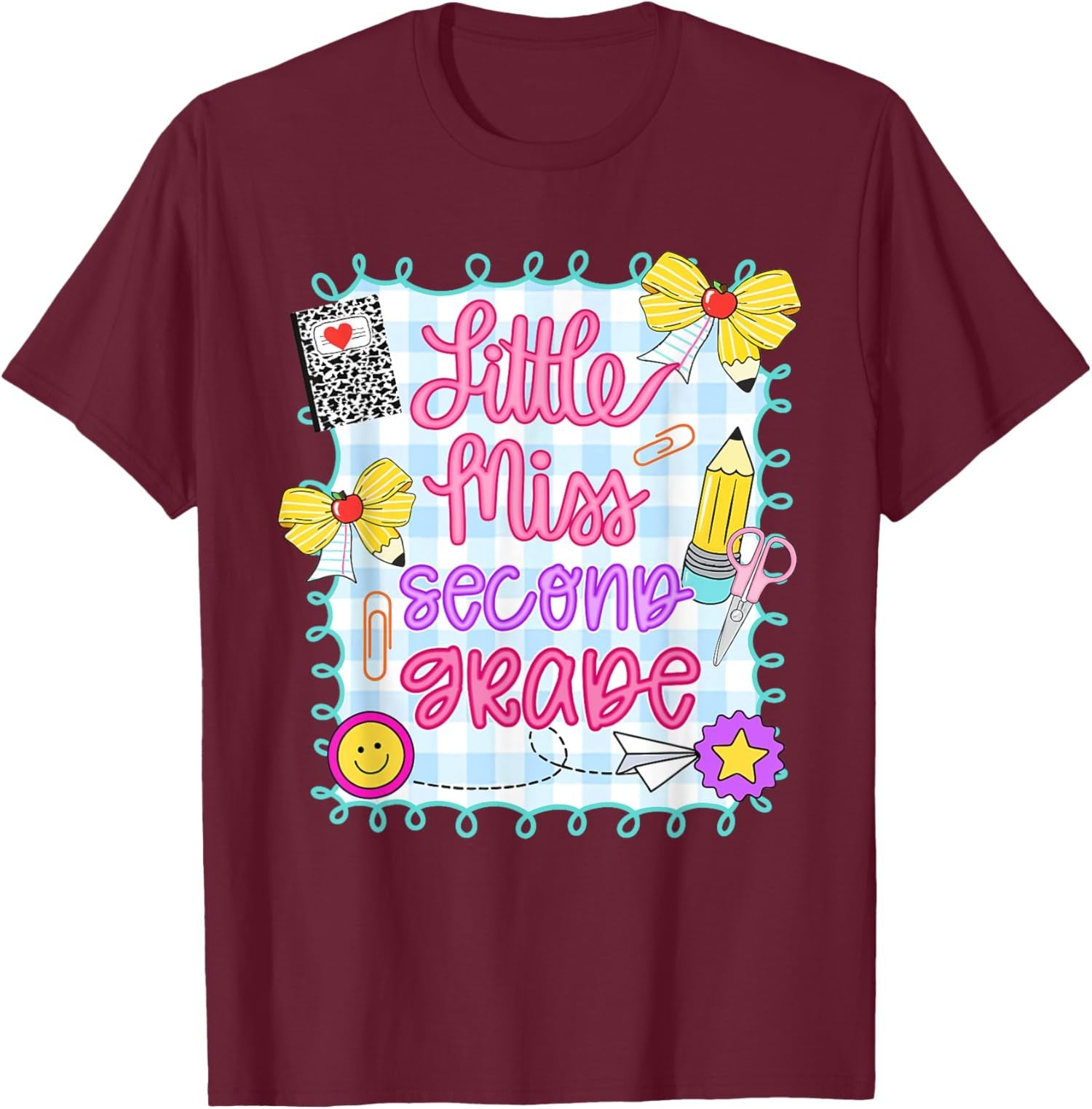 Bow School Funny Design Back To School Little Miss Unisex T-Shirt