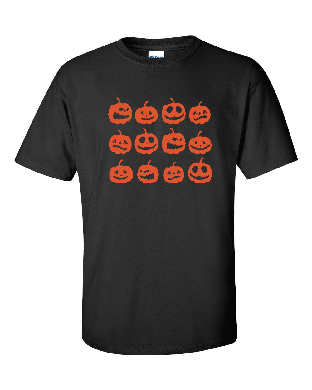 Pumpkin Faces Face Halloween Trick or Treat Funny Men's Tee Shirt