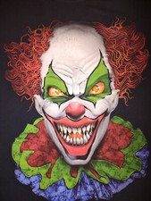 Halloween Scary Clown Graphic T-Shirt Mens Size XL