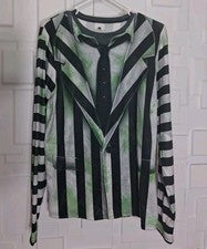 Universal Studios Beetlejuice Long Sleeve Halloween Costume HHN Shirt Sz Small