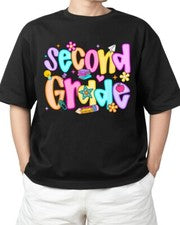 Preppy Second Grade Back To School 2nd Grade Teachers For Adult S-4XL T-Shirt