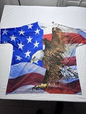 Spirit Of America T Shirt Freedom American Eagle Size 2XL Graphics Both Sides