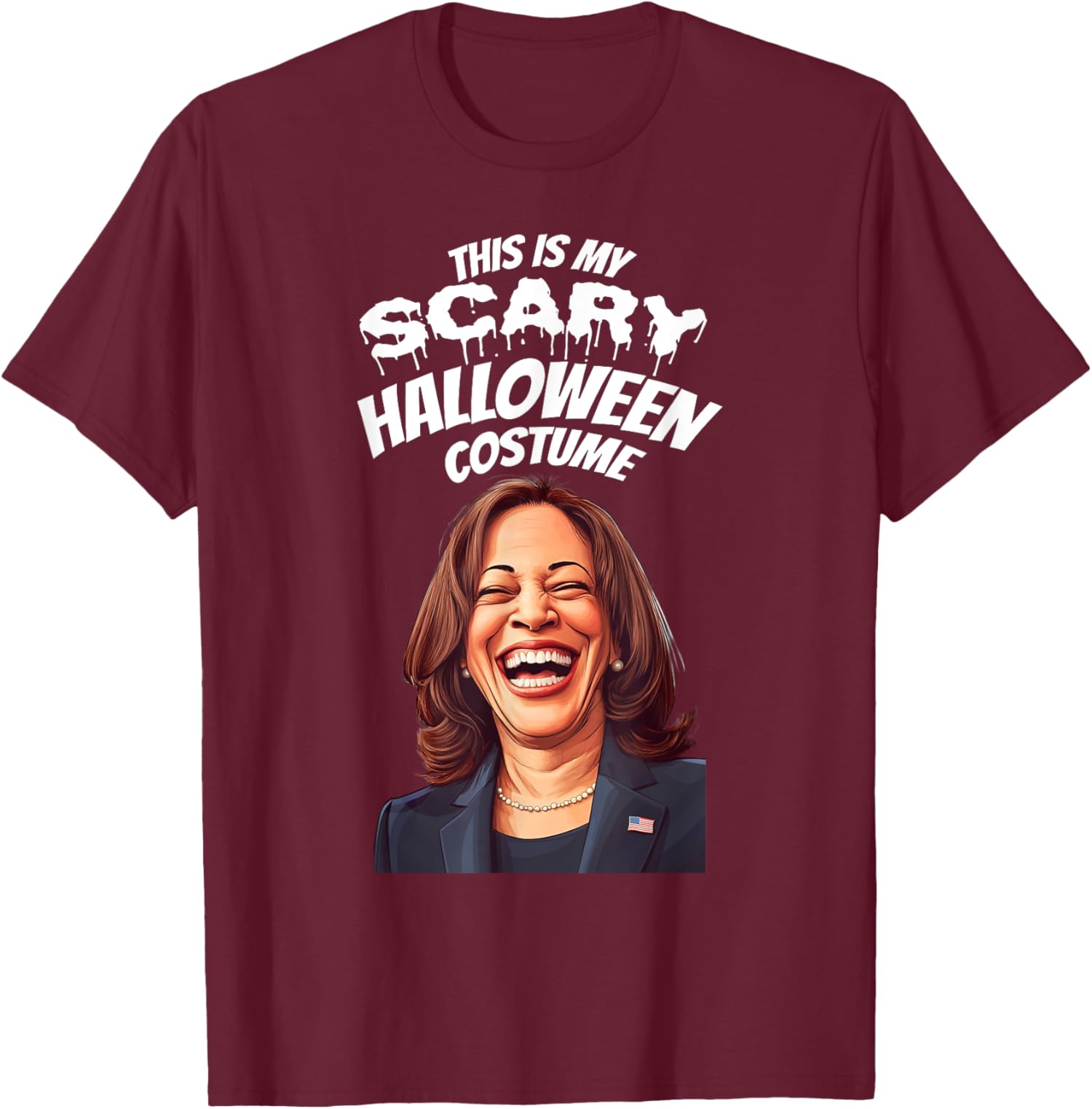 Funny Kamala Harris Scary Halloween Gag President Unisex T-Shirt