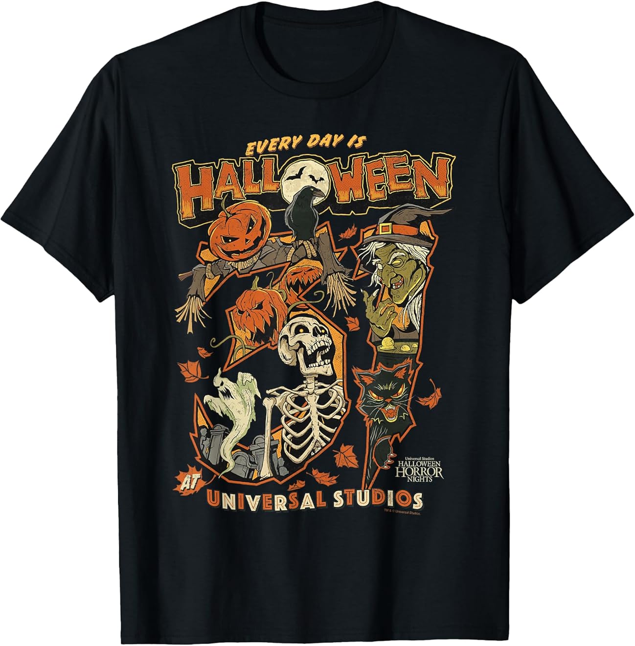 Halloween Horror Nights HHN Every Day is Halloween T-Shirt Gift All Size