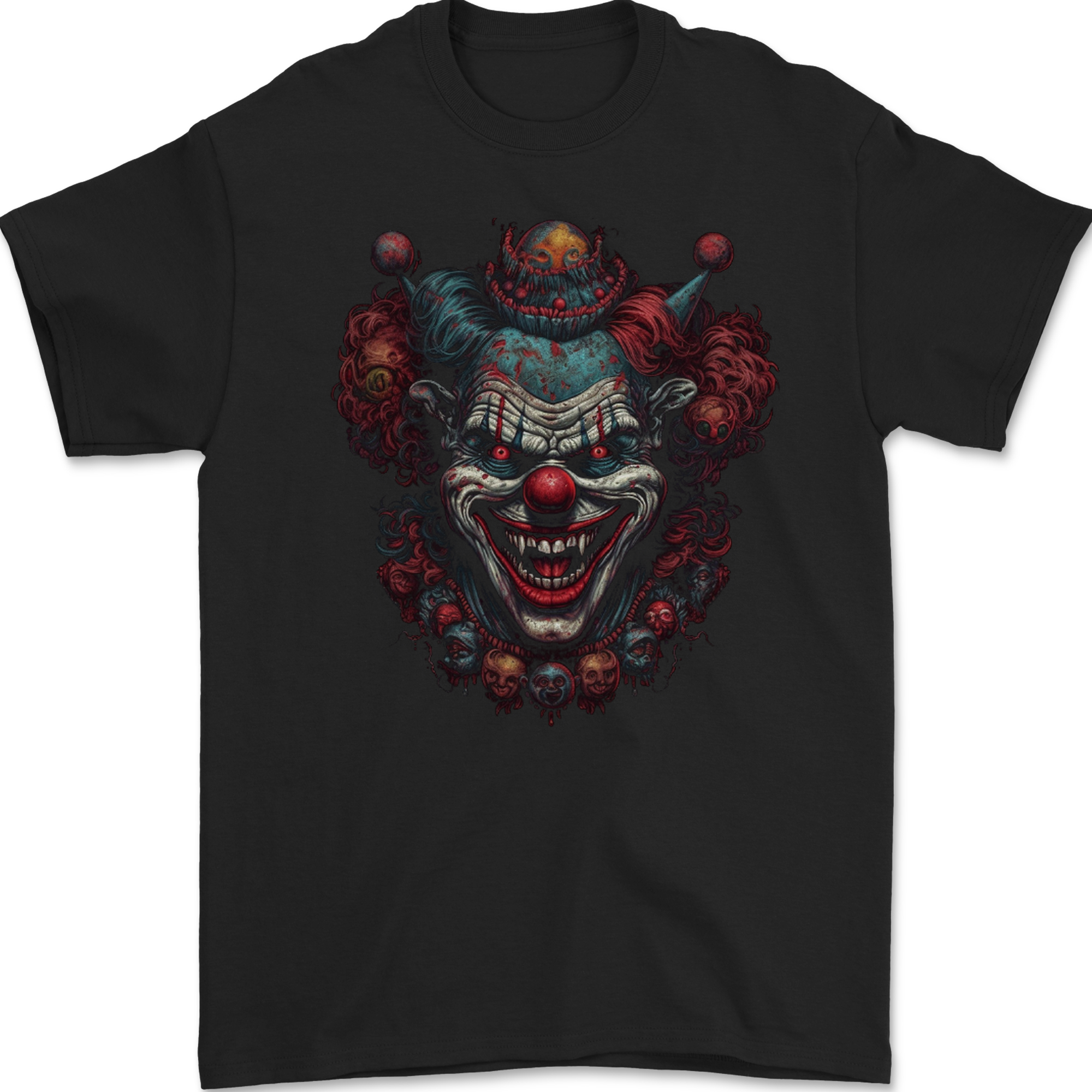 An Evil Clown Halloween Horror Vampire Mens T-Shirt 100% Cotton