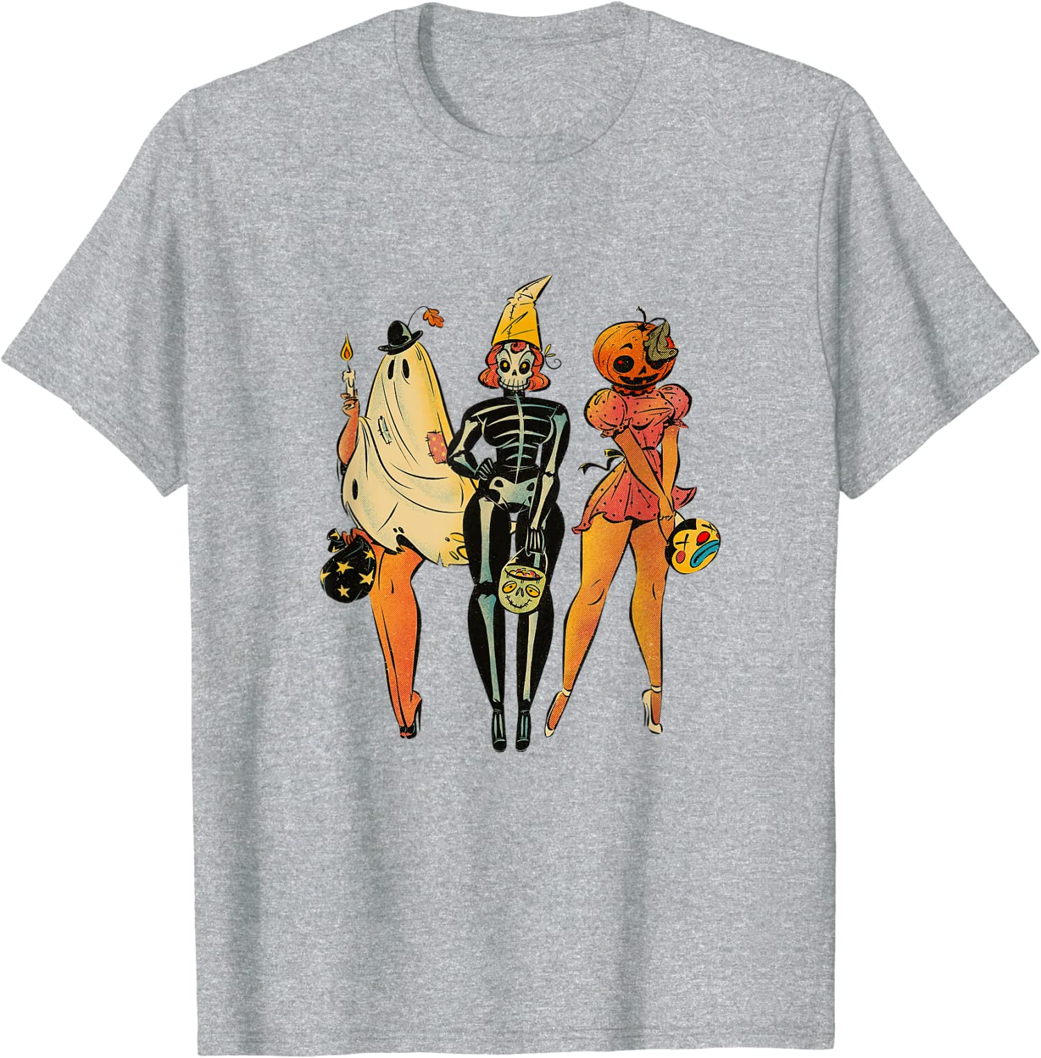 Ghost Pumpkin Jack O Lantern Halloween Trick Or Treat Unisex T-Shirt