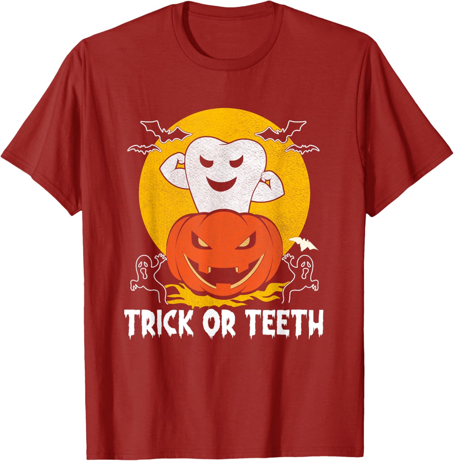 Trick Or Teeth Dental Halloween Treat Dentist Unisex T-Shirt