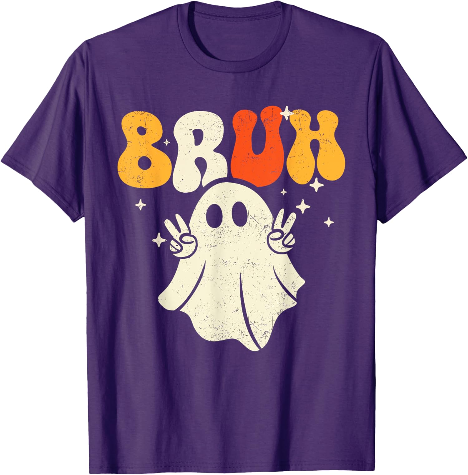 Bruh Ghost Halloween Ghost Trick Or Treat Candy Gift Unisex T-Shirt