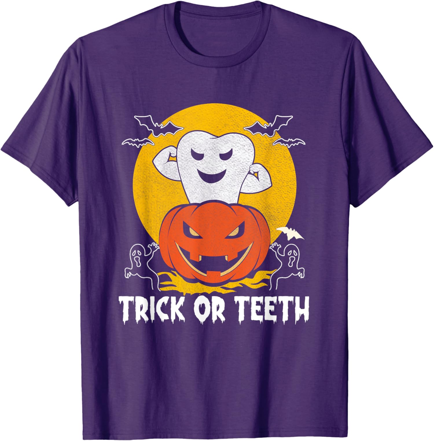 Trick Or Teeth Dental Halloween Treat Dentist Unisex T-Shirt