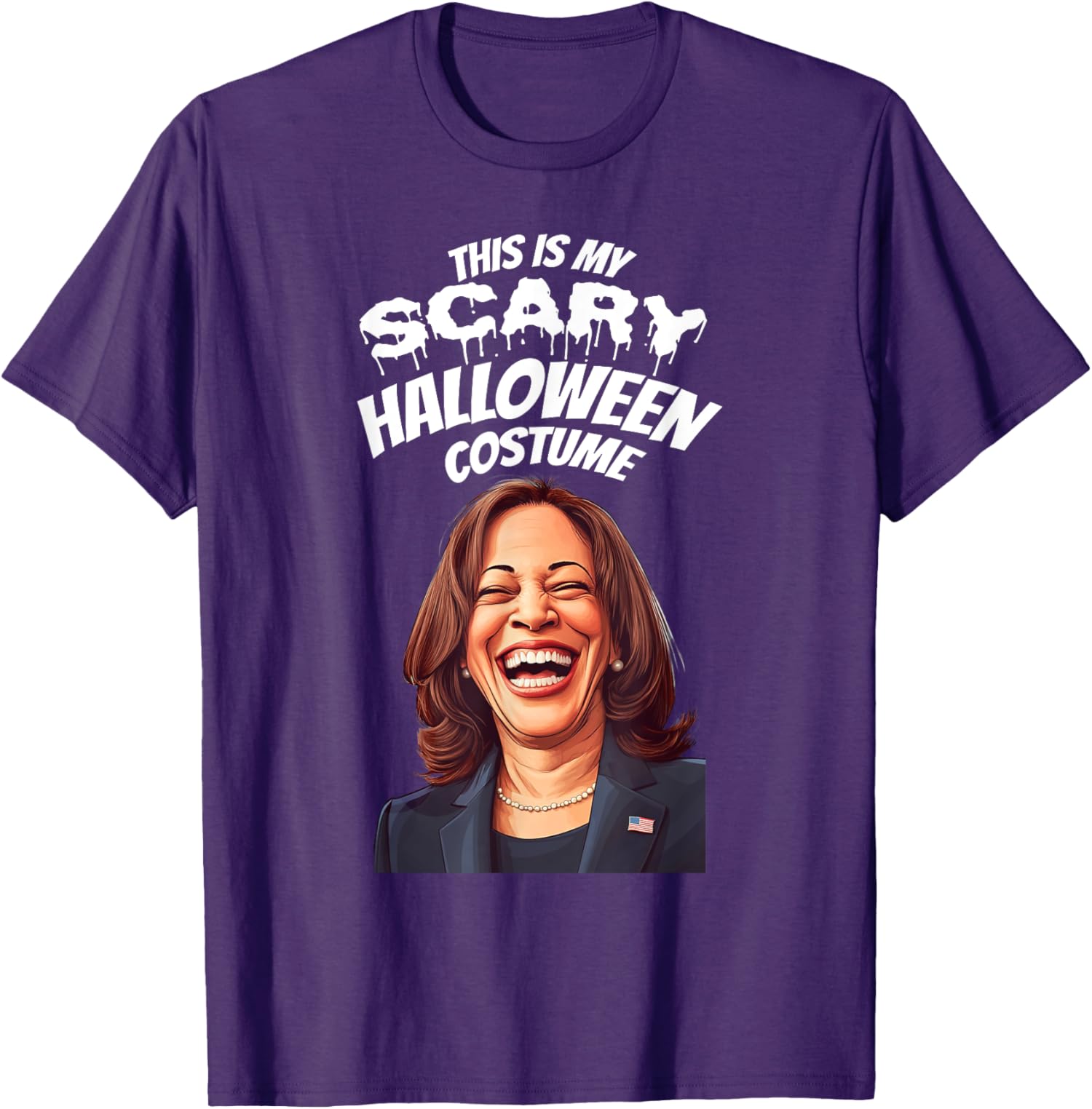 Funny Kamala Harris Scary Halloween Gag President Unisex T-Shirt