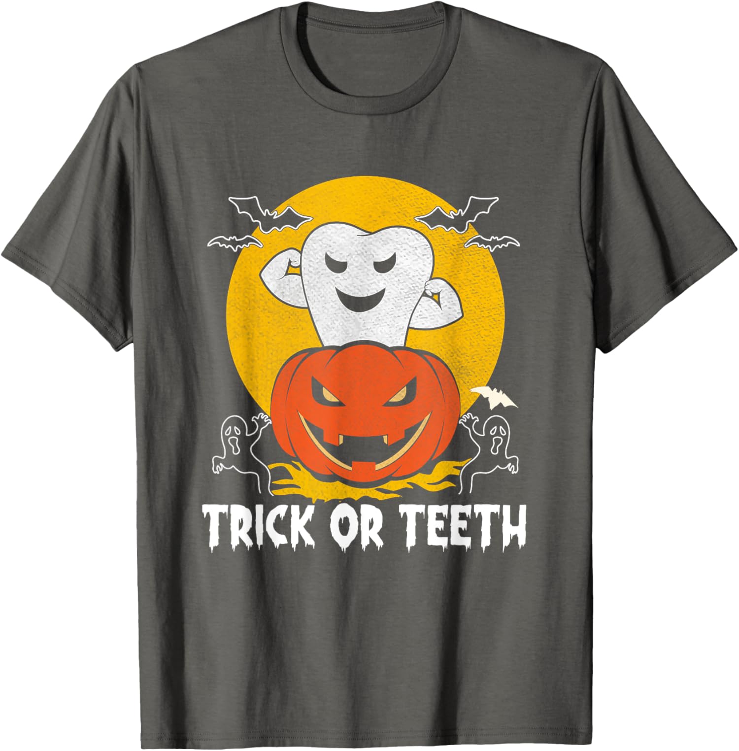 Trick Or Teeth Dental Halloween Treat Dentist Unisex T-Shirt